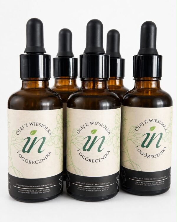 Naturalny olejek na bazie wiesiołka i ogórecznika, wzbogacony olejkiem herbacianym 50ML